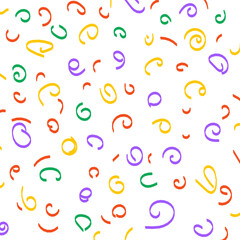 Doodle hooks in a chaotic meditative style. Vector. Can be used as a background, template, for printing, etc.