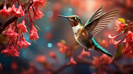 Naklejka premium hummingbird on a branch