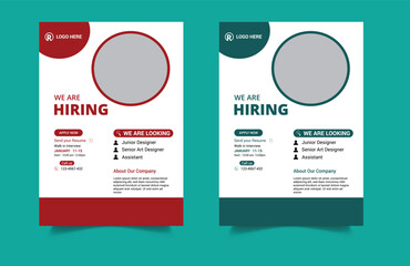 We are hiring flyer design bundle. Job Vacancy Flyer Template or We are hiring flyer template design. Job offer leaflet template. Job vacancy  poster template design. Corporate Business flyer Design.