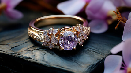 wedding rings with roses