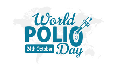 World Polio Day, October 24, banner, card, poster, template. Vector illustration