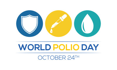 World Polio Day, October 24, banner, card, poster, template. Vector illustration