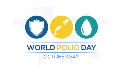 World Polio Day, October 24, banner, card, poster, template. Vector illustration
