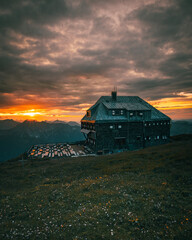 Mountain Sunset in Austria at Reichenstein 