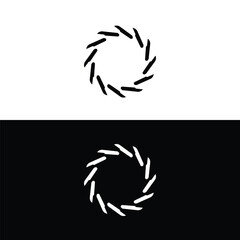 Circle vector logo template design . Circle icon . Circle silhouette