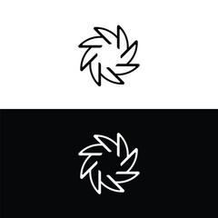 Circle vector logo template design  . Circle icon silhouette illustration
