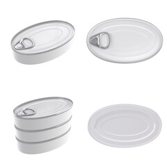 3d illustration - Sardine / food can