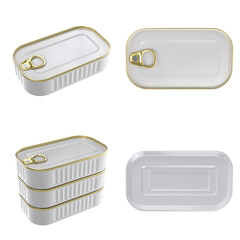 3d illustration - Sardine / food can