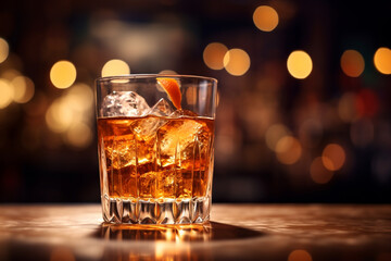 Food photography, editorial photography, close-up of Bushwacker, blurred background. Ai Generated Content.