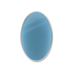 Realistic Detailed 3d Mirror Shaped as Oval for Decor Interior. Vector illustration of Mirror with Reflection on Glass