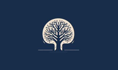 attractive tree logo and illustration design