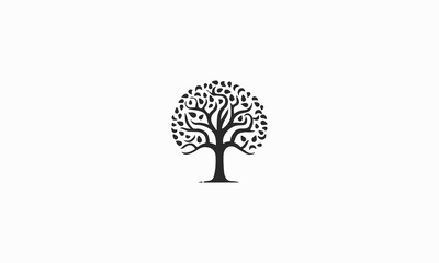 attractive tree logo and illustration design