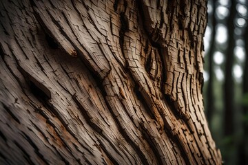 A close-up picture of the texture of tree bark, showing the life story of a quiet observer.. Creative resource, AI Generated