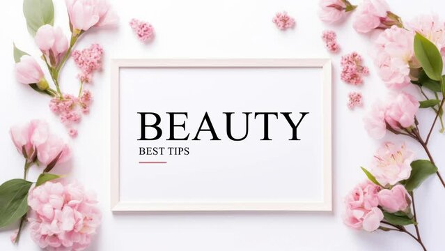 Beauty Best Tips Animated Text Title:  Essence of Beauty: A Visual Ode to Elegance, Skincare, and Glamour - Capture the Allure of Cosmetics, Fashion, and Wellness with this Stunning Beauty-Themed Life