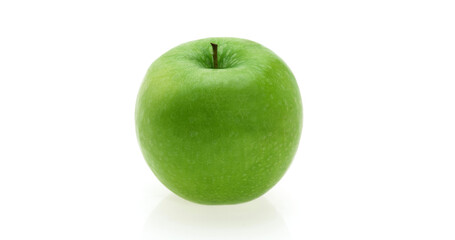 Granny Smith Apple, malus domestica, Fruits against White Background