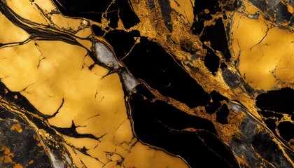 Abstract black yellow natural stone marble texture,  luxury background	
