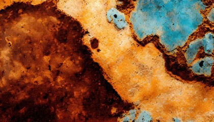 Abstract oxidized copper natural stone wall texture,  luxury closeup  background	
