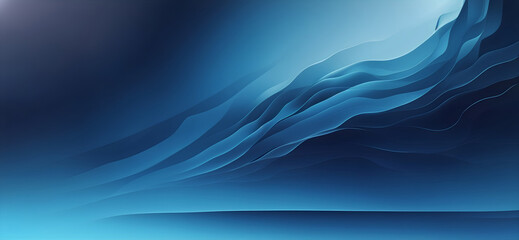 Blue gradient waves abstract background