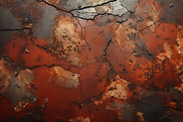 Rust Patterns: Textured macro shots of rust on metal. 