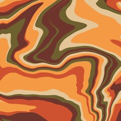 Abstract fall or autumn background concept with geometric pattern painted in simple texture design, hot red yellow orange brown and green colors of autumn season.