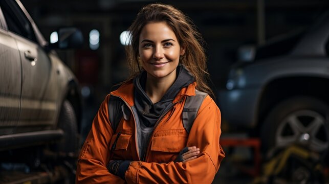 woman working as mechanic - Powered by Adobe