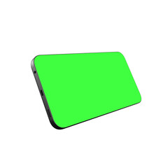 smartphone with green screen isolated for mobile apps mockup