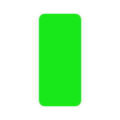 smartphone with green screen isolated for mobile apps mockup