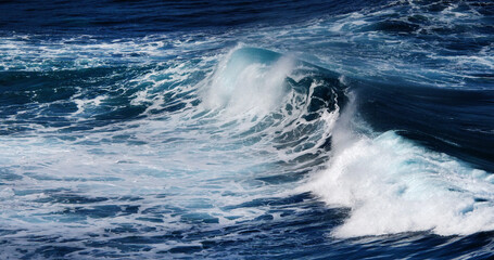 Waves in Atlantic Ocean, Porto Moniz, Madeira Island Portugal