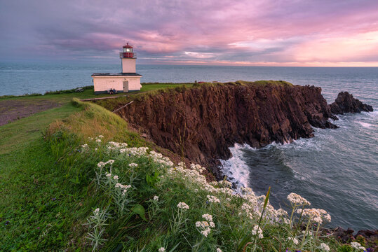 Cape D'or Lighthouse at sunset