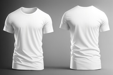 white t-shirt template front and back copy paste. ai generative