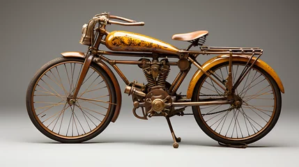 Fotobehang Fiets Vintage Motorcycle Concept Model