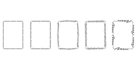 Collection of hand drawn doodle frames