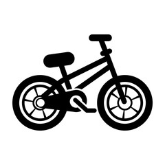 Vector Black Bicycle Icon. Simple Minimalistic Vector Bike Icon. Cycling Sign, Bicycle Shape. Trendy Flat Bike Design Elements for Logo, Web, Social Media, UI, App. Side View