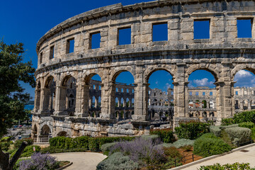 Amphitheater in Pula tourist attractions gladiatorial arena