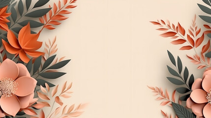 autum background flowers Generative AI