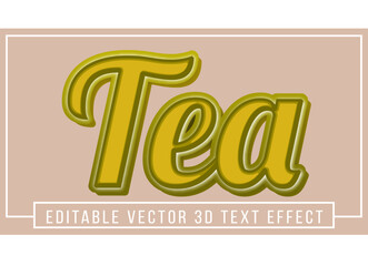 Editable modern lettering 3d text effect