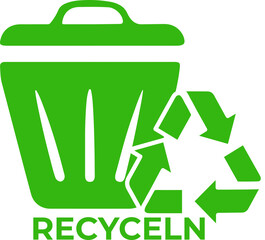 recycle icon in german