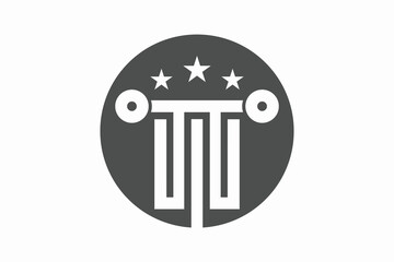 justice law logo design vector illustration