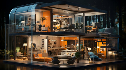 Fototapeta premium Smart house. Generative AI