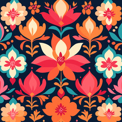 Fototapeta premium INDIA Pattern seamless oriental vintage background, Abstract pattern background. Vintage decorative elements. Hand drawn background. Islam, Arabic, Indian, ottoman motifs generative AI