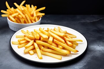 french fries in a white bowl