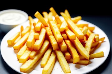 french fries in a white bowl