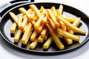 french fries on a white plate