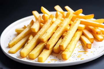 french fries on a white background