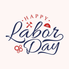 Happy Labor Day vintage typography letter template background