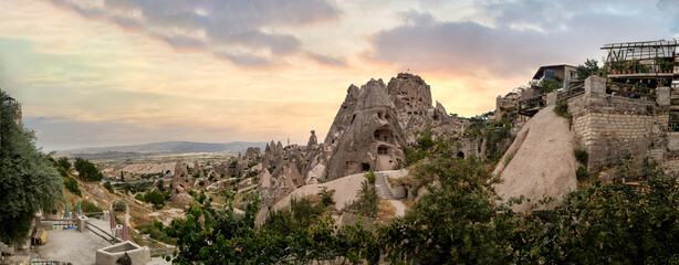 sunset in the mountains od Cappadocia