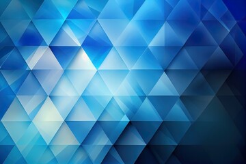 Obraz premium Abstract blue background with triangular ornament. Generative AI
