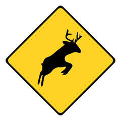 deer warning sign