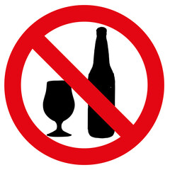 no alcohol sign