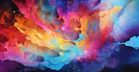 Explosive interplay of color and metallic textures.